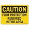 Signmission OSHA Caution Decal, Foot Protection Required In This Area, 10in X 7in Decal, 7" H, 10" W, Landscape OS-CS-D-710-L-19169 - alternate 1